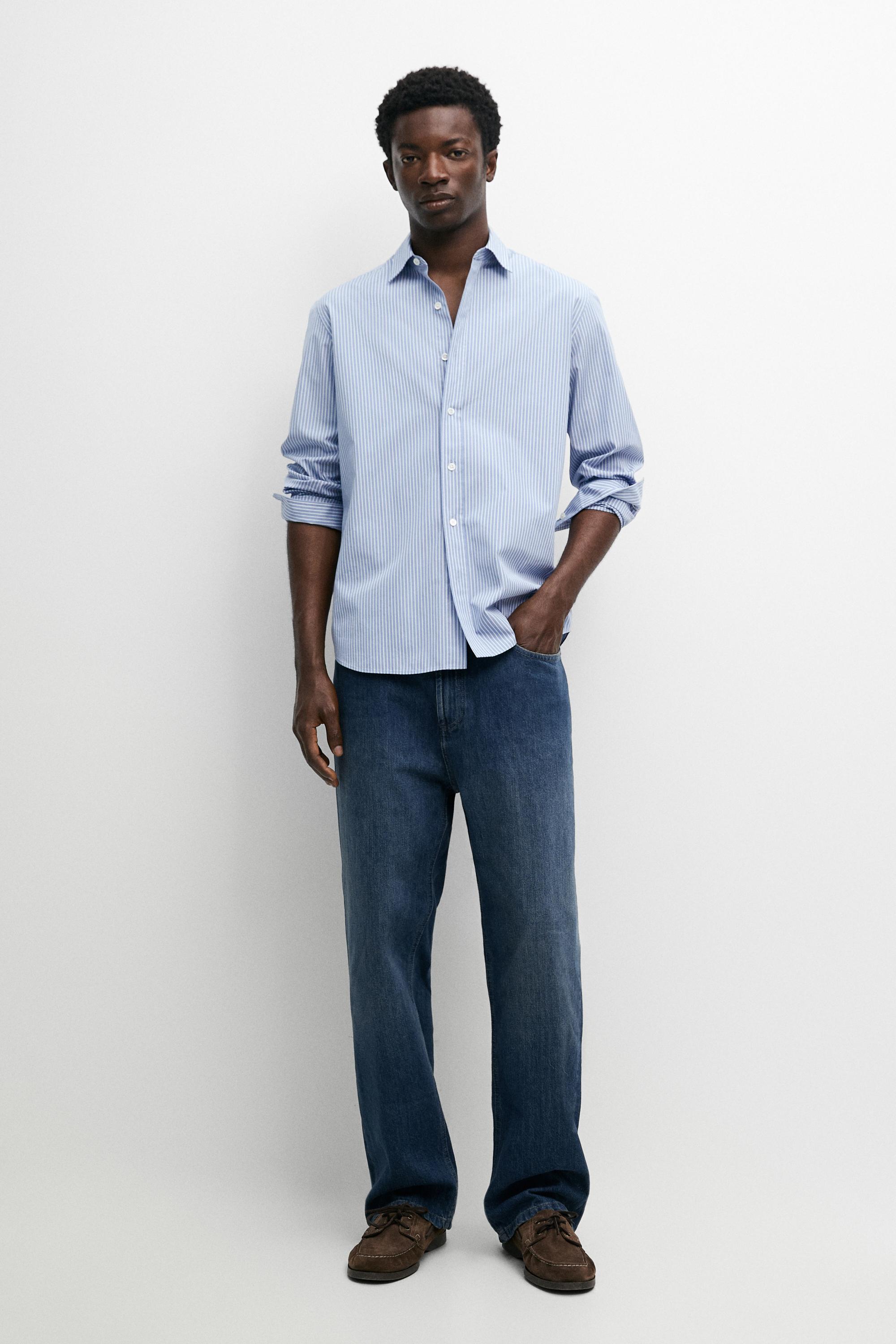 100% cotton poplin regular fit shirt